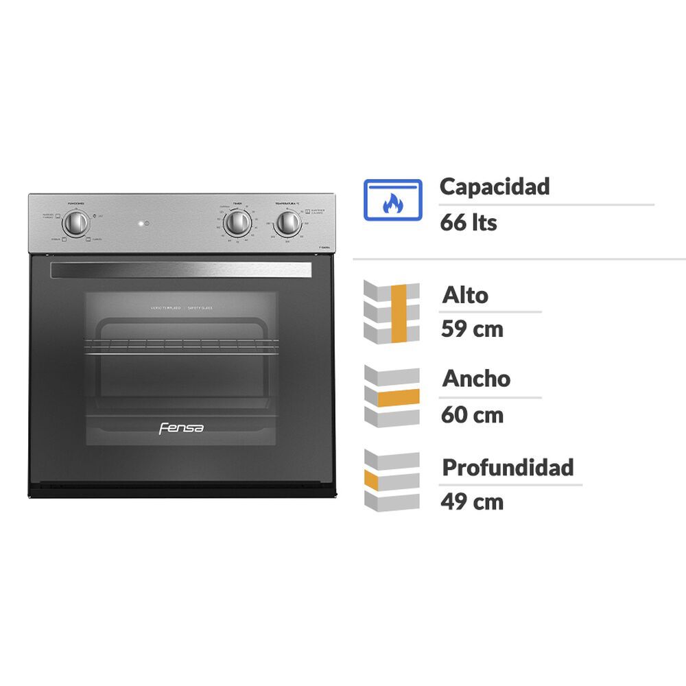 Horno Empotrable Fensa Fhe 1060 R 66 Ltrs image number 1.0