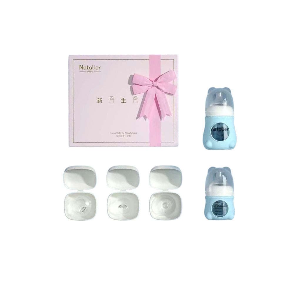 Set 2 Mamaderas Con Protectores 3 Chupetes Caja Lubabycas image number 8.0
