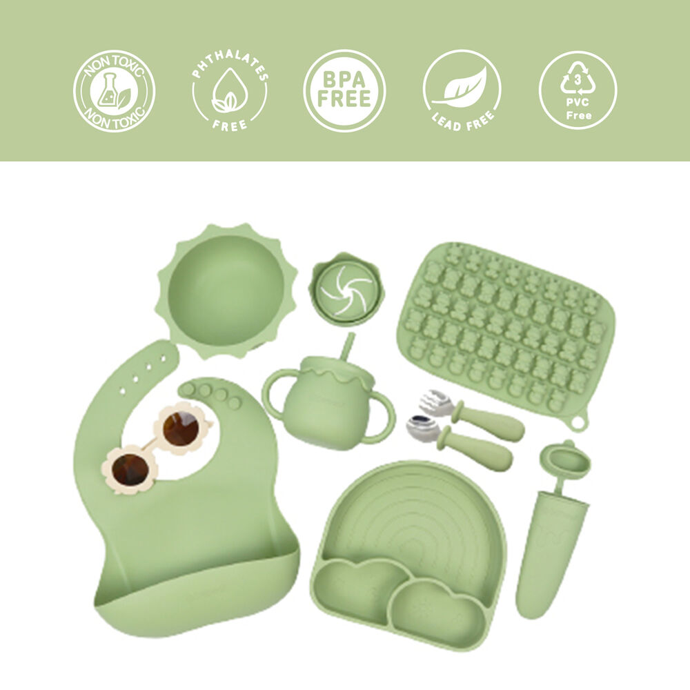Set Alimentación Summer Silicona Verde image number 6.0