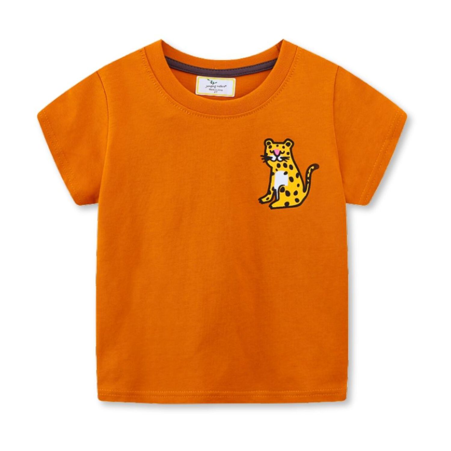 Polera Ni&ntilde;o Algod&oacute;n Manga Corta Jump Kids Leopardo Feliz 2 A 7 A&ntilde;os image number 0.0