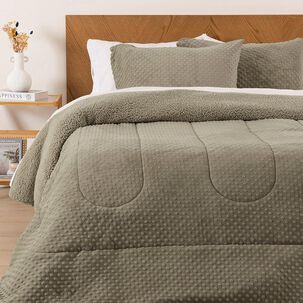 Plumon Coral 3d Sherpa King Verde