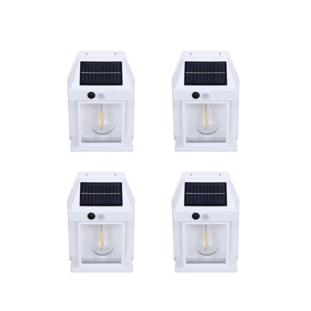 Pack 4 Aplique Lampara De Pared Solar Foco Con Sensor image number 0.0