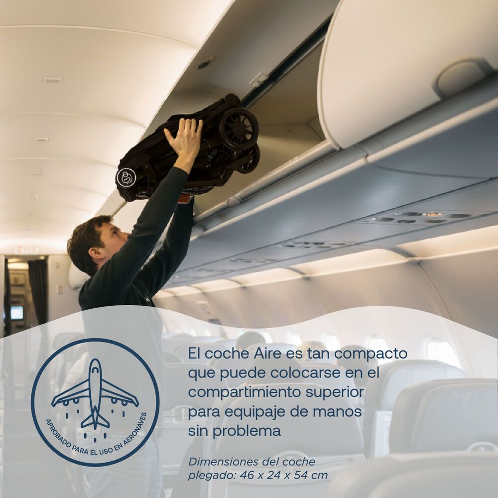 Coche De Paseo Aire Cabina Ultra Compacto Negro image number 6.0