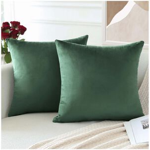 Pack De 02 Fundas De Coj&iacute;n De Terciopelo Suave 45x45 Mod19