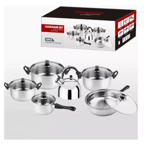 Bateria De Ollas De Cocina Y Tetera 12 Piezas