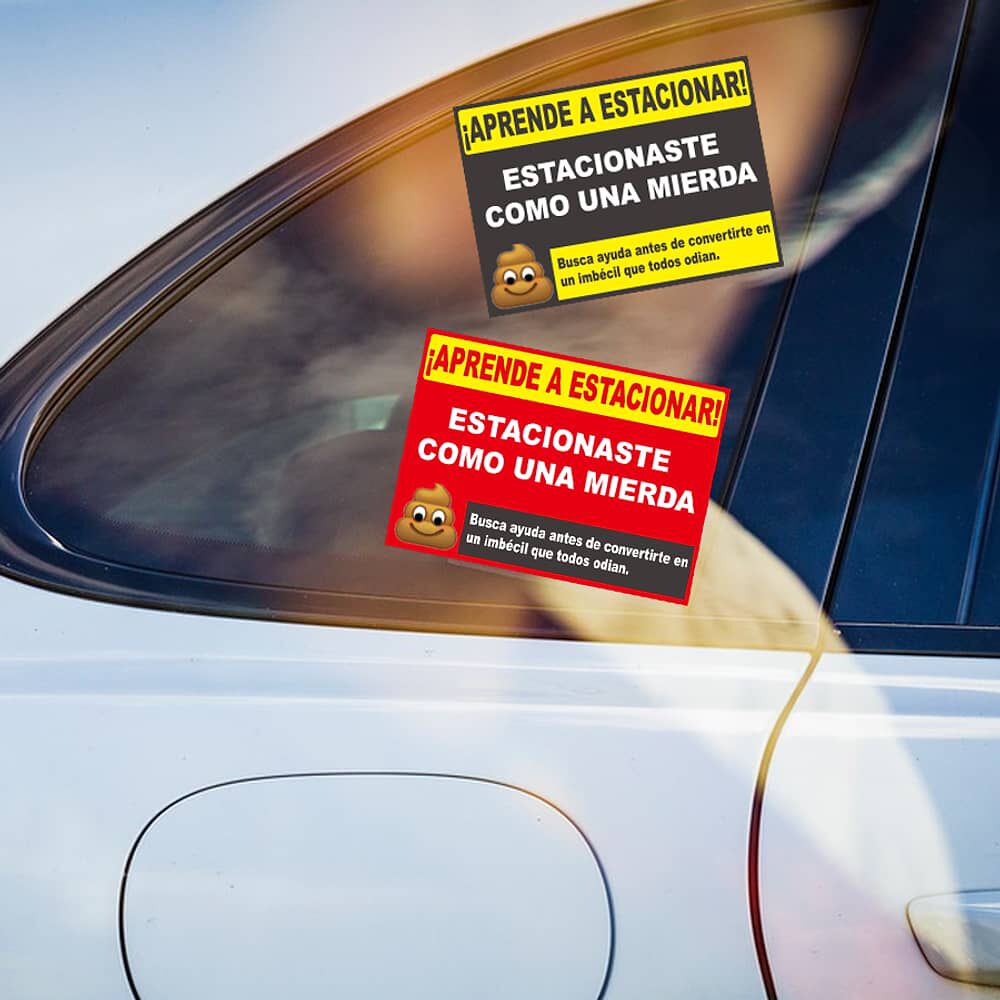 Pack Sticker Pegatinas Divertidas De Advertencia Estacionar image number 3.0