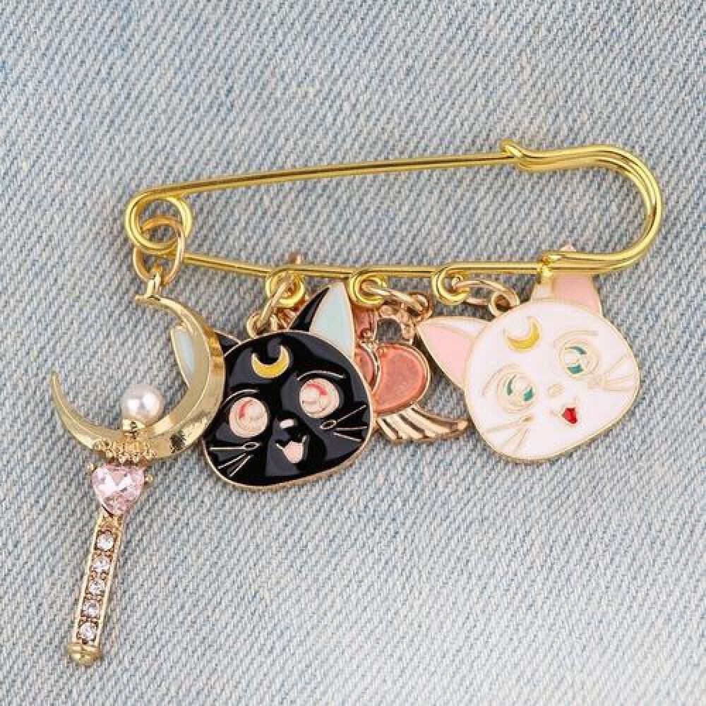 Pin Broche Vintage Dijes Sailor Moon Luna image number 3.0