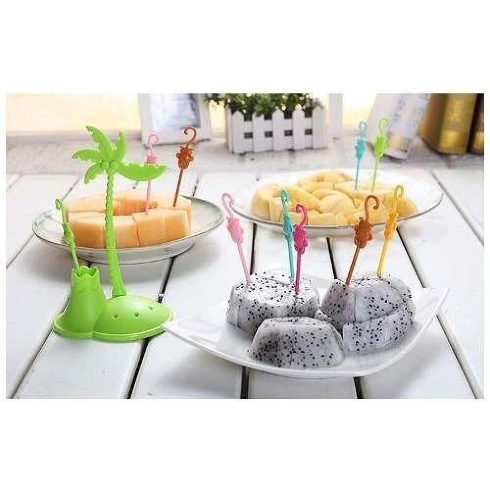 Tenedor Pinchos Para Frutas Palmera Monos Kawaii image number 5.0