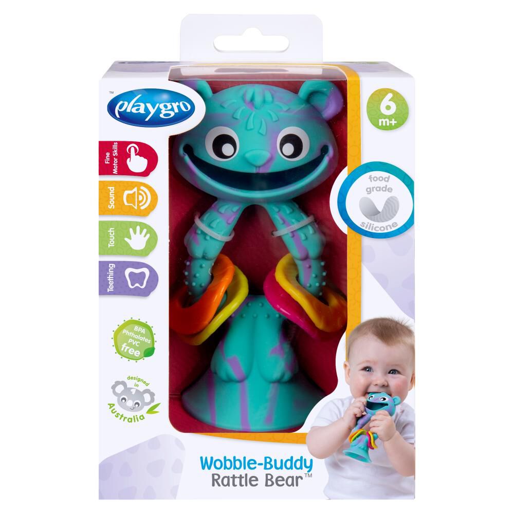 Juguete De Mesa Happy Wobble Bear Playgro image number 4.0