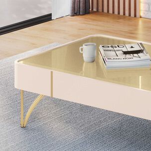 Mesa De Centro Doncella Off White Champagne