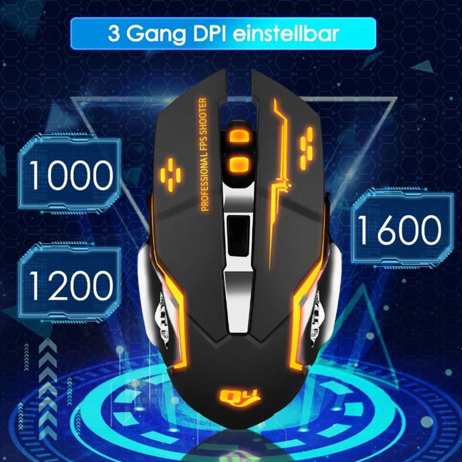Mouse Gamer Inal&aacute;mbrico Silencioso image number 2.0