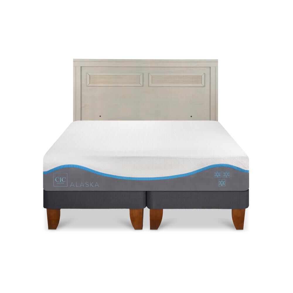 Cama Europea Cic Alaska / 2 Plazas / Base Dividida + Respaldo image number 0.0
