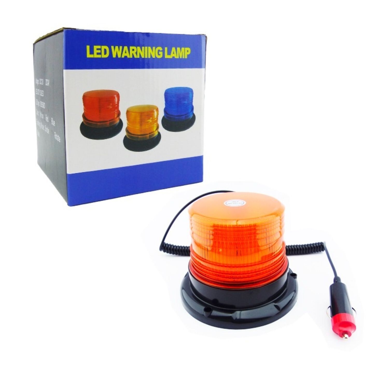 Baliza Led Con Iman Strobo 12-24 Volt Para Vehiculo Ambar Caja image number 0.0