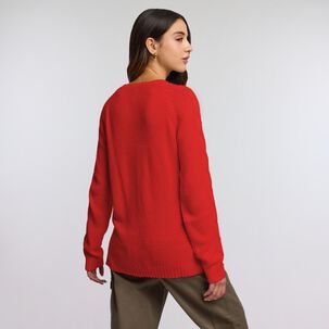 Sweater Trenzado Manga Larga Cuello Redondo Mujer Freedom