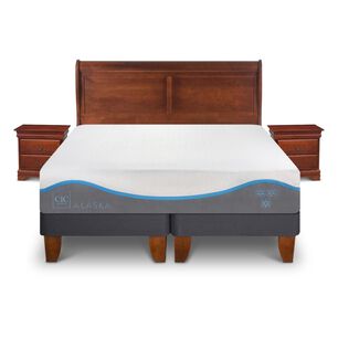 Cama Europea Cic Alaska / King / Base Dividida + Set De Maderas
