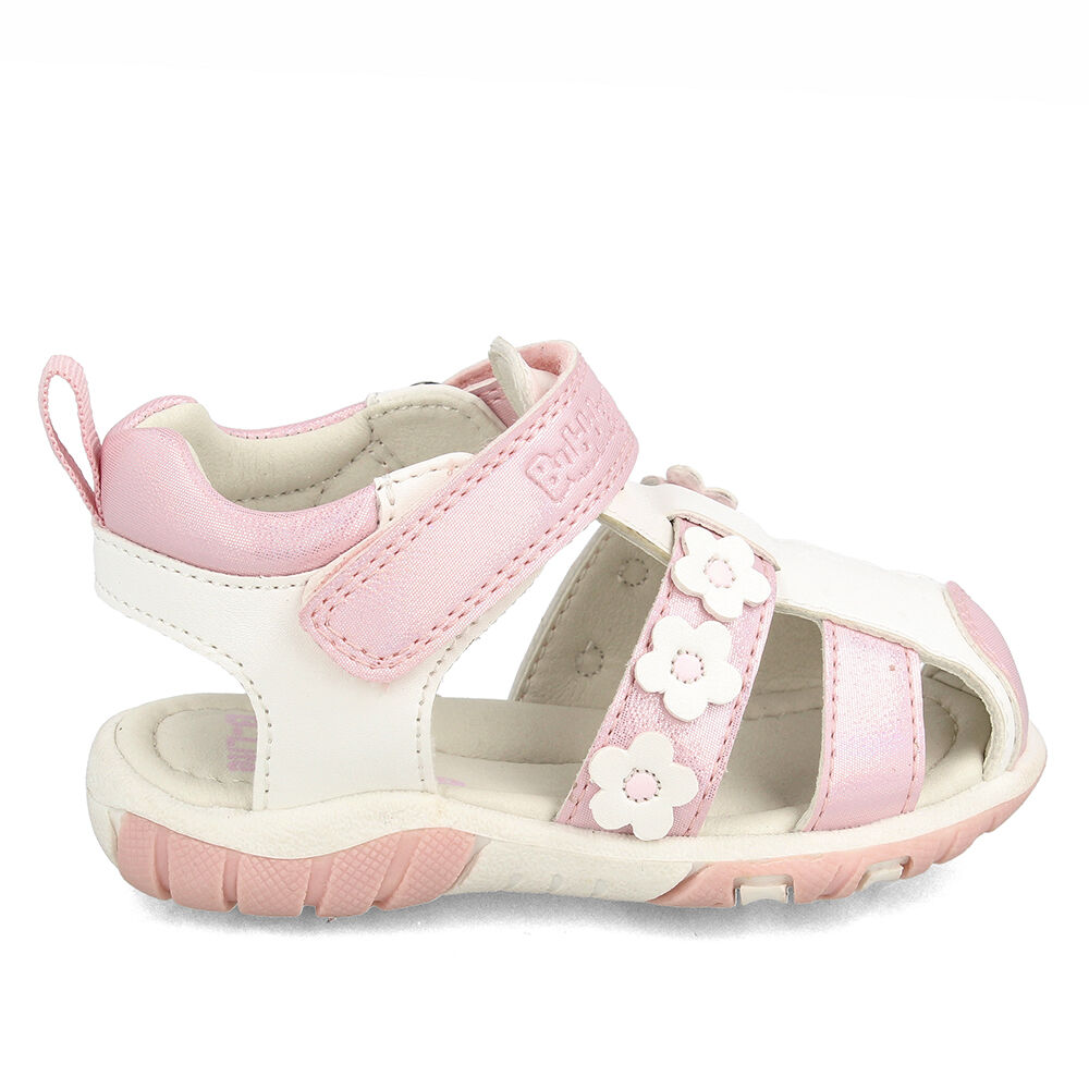 Sandalia Niña Bubblegummers Wheel Blanco-rosado image number 4.0