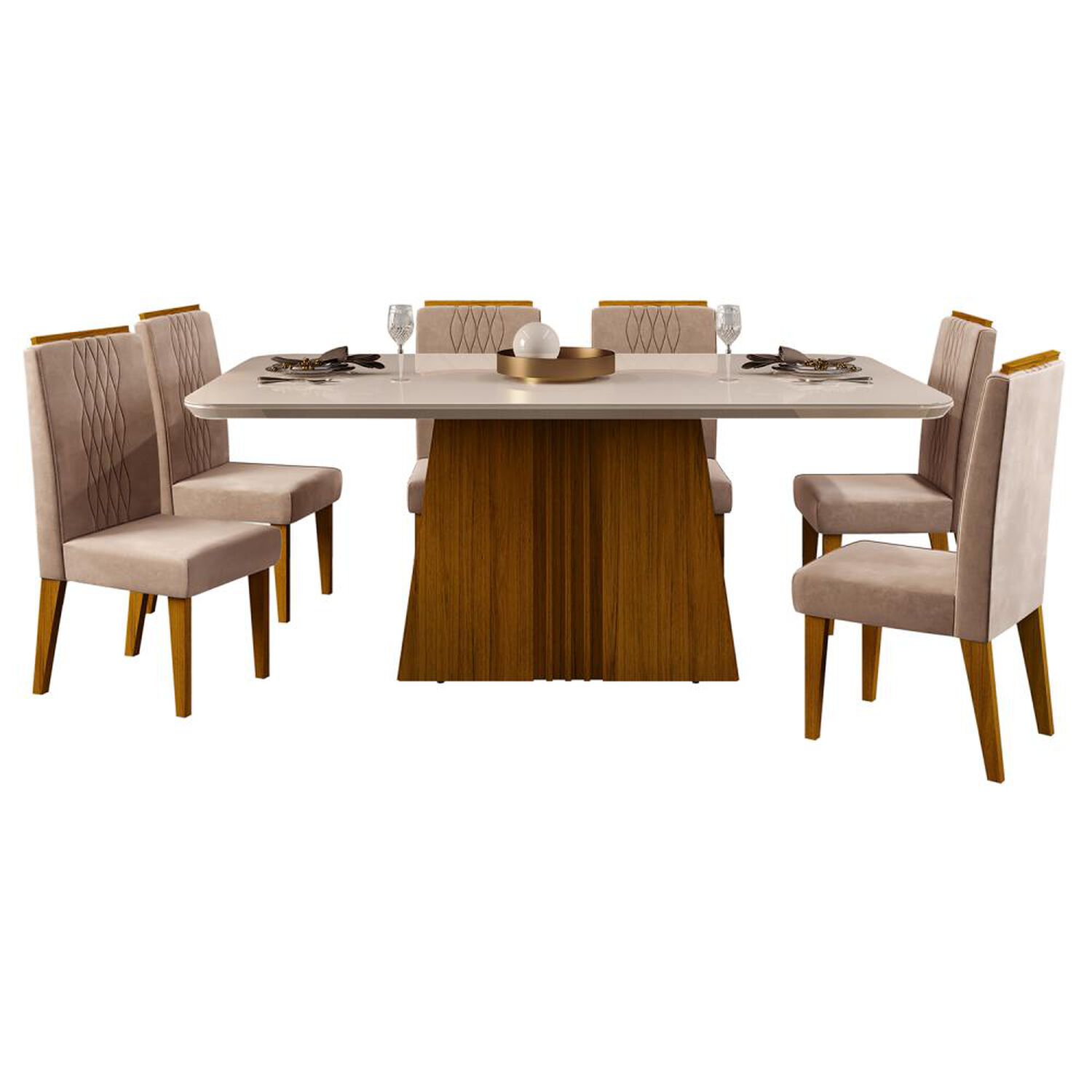 Juego De Comedor Vekkahome Celina / 6 Sillas image number 0.0