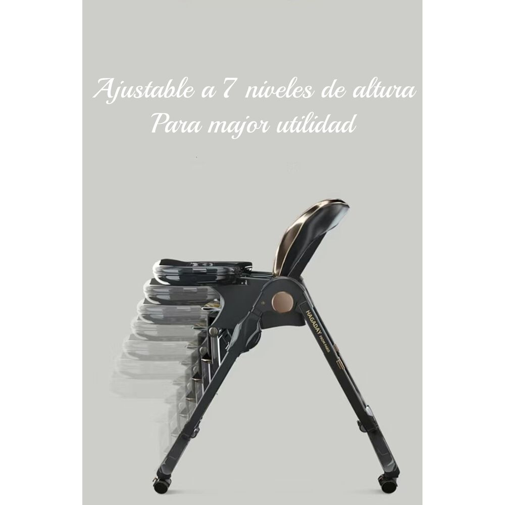 Silla De Comer Lujosa Reclinable Hagaday Blanca Lubabycas image number 2.0