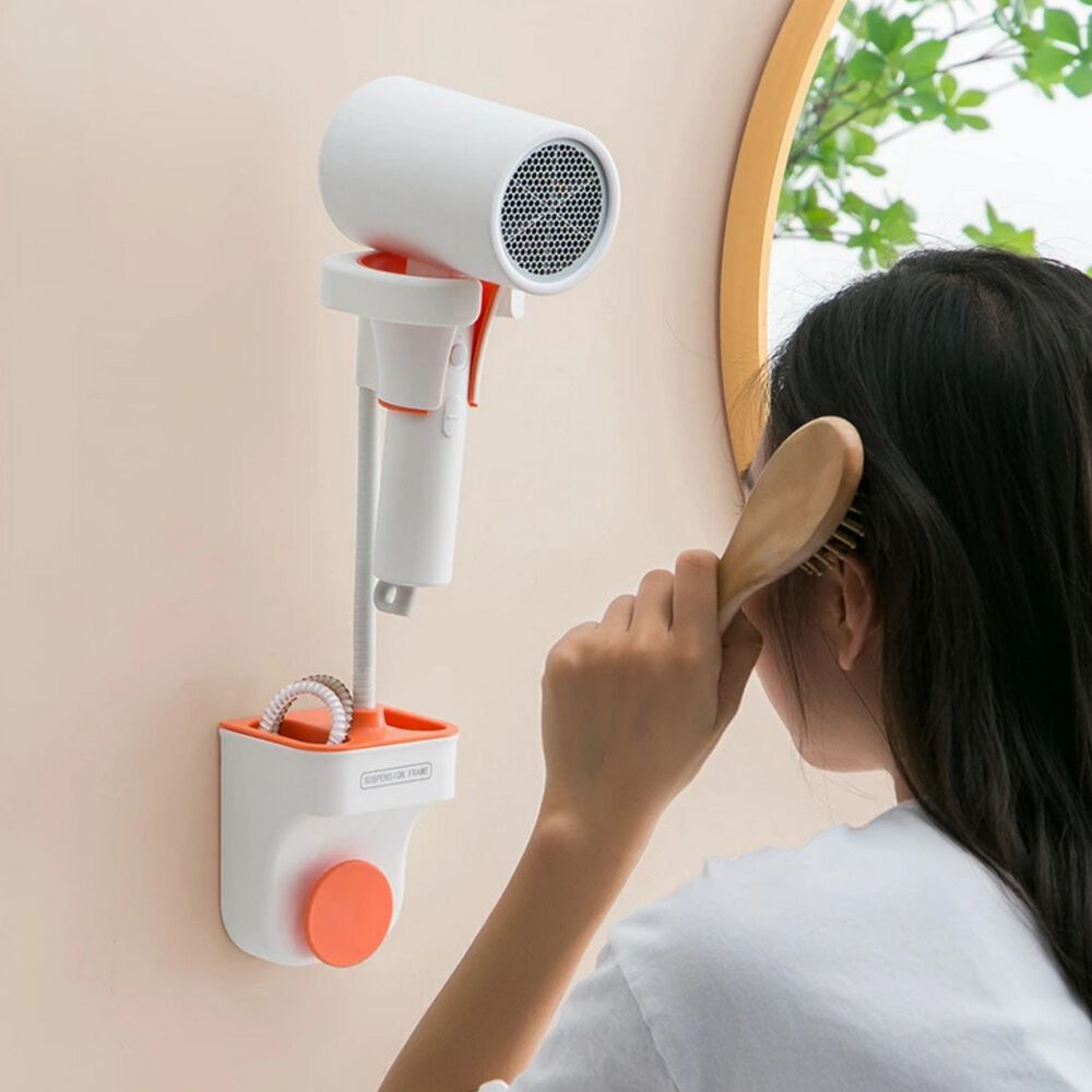 Soporte Organizador Pared Baño Multifuncional Secador Pelo image number 3.0