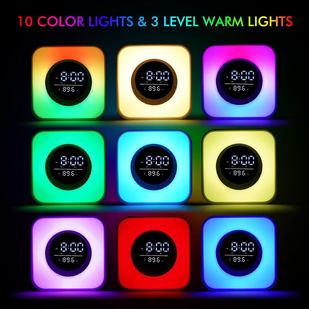 Parlante Bluetooth Rgb Despertador Reloj Temperatura Spg-134 image number 7.0