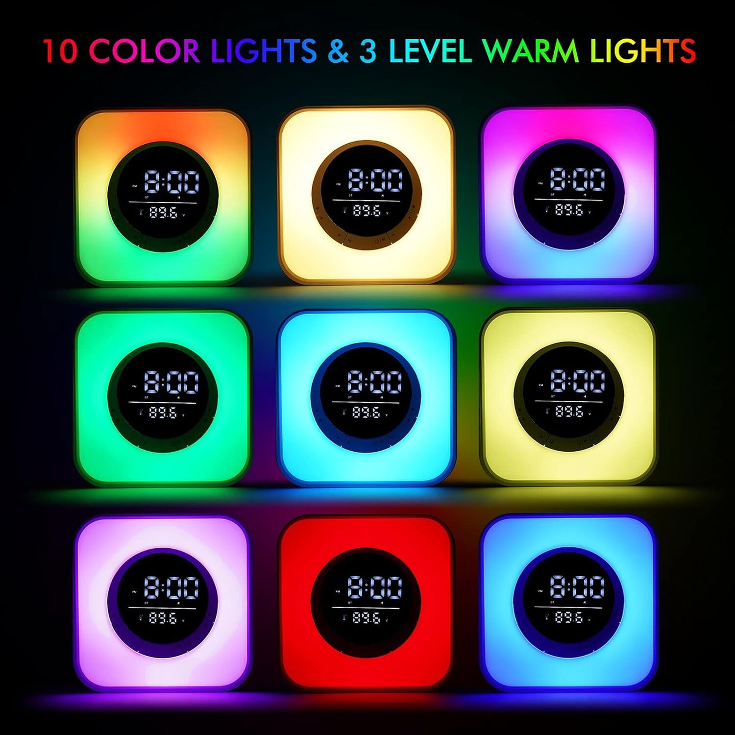 Parlante Bluetooth Rgb Despertador Reloj Temperatura Spg-134 image number 7.0