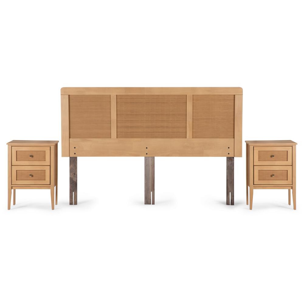 Cama Europea Rosen Nest / King / Base Dividida + Set De Maderas Charles image number 6.0