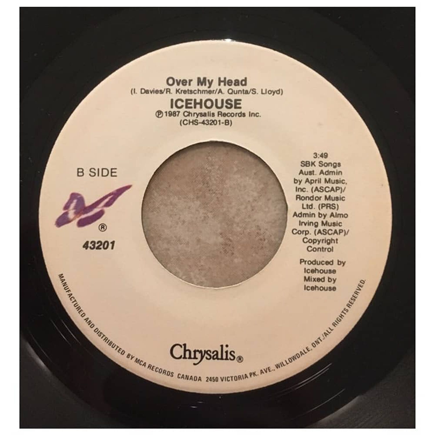 Icehouse - Electric Blue | 7" Single Vinilo Usado image number 1.0