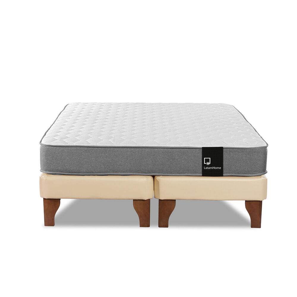 Cama Europea Zen Best Tela Pu Beige 2 Plazas image number 0.0