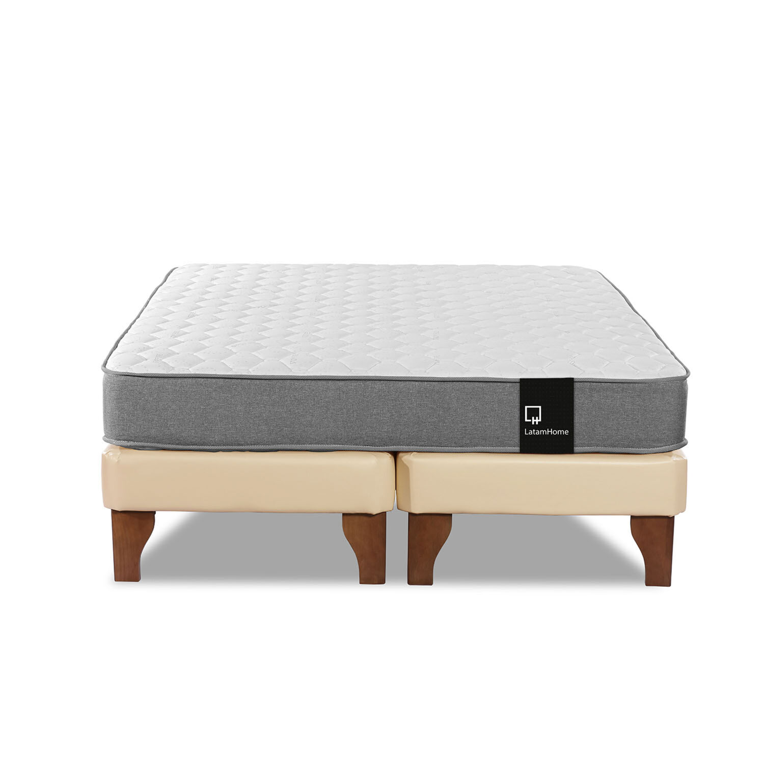Cama Europea Zen Best Tela Pu Beige 2 Plazas image number 0.0