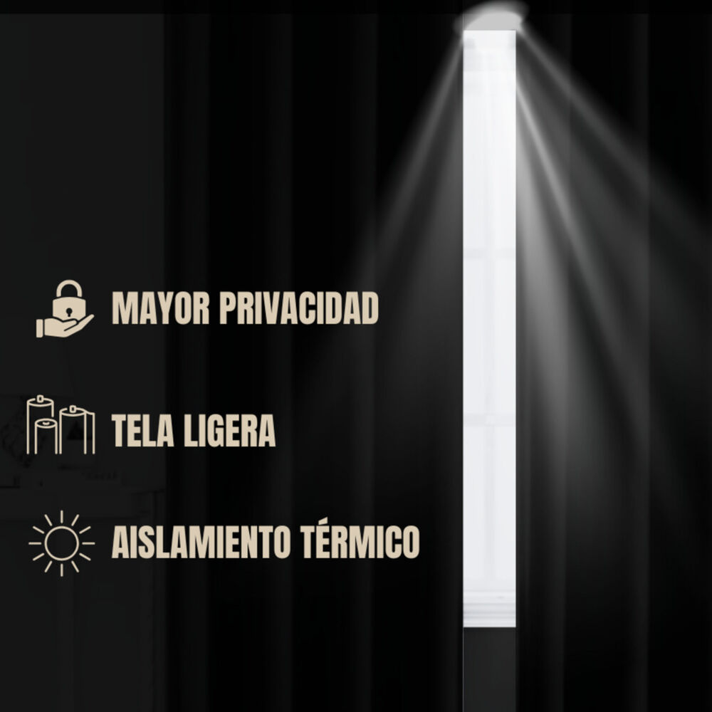 Cortina Engomada Termica 100% Blackout 140x225 image number 8.0