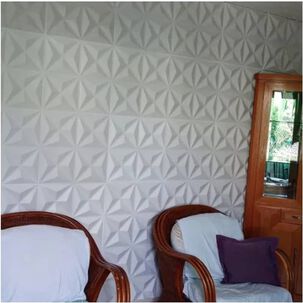 Molde Pl&aacute;stico Yeso Cemento Revestimiento Muros 40x40cm