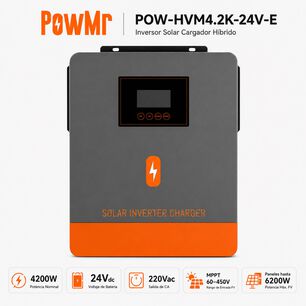 Inversor Solar H&iacute;brido Powmr 4200w 24v Funciona Sin Bater&iacute;as