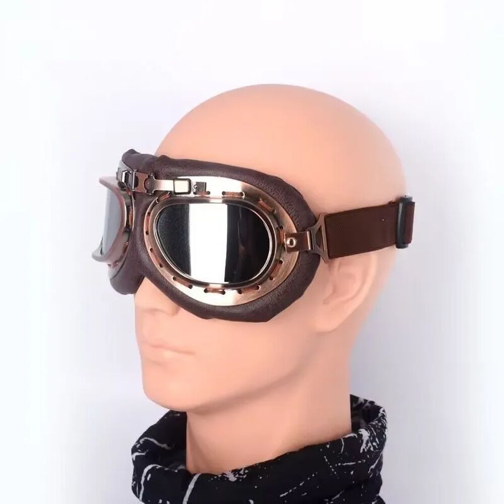 Cosplay Gafas De Moto Vintage Piloto Steampunk image number 9.0