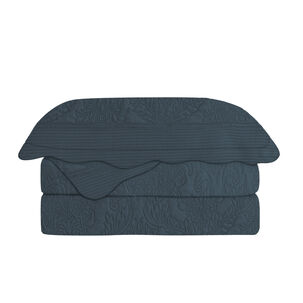 Quilt Antique Cama King Azul