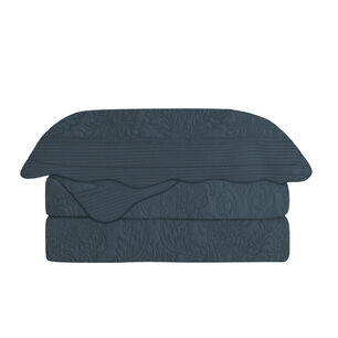 Quilt Antique Cama King Azul