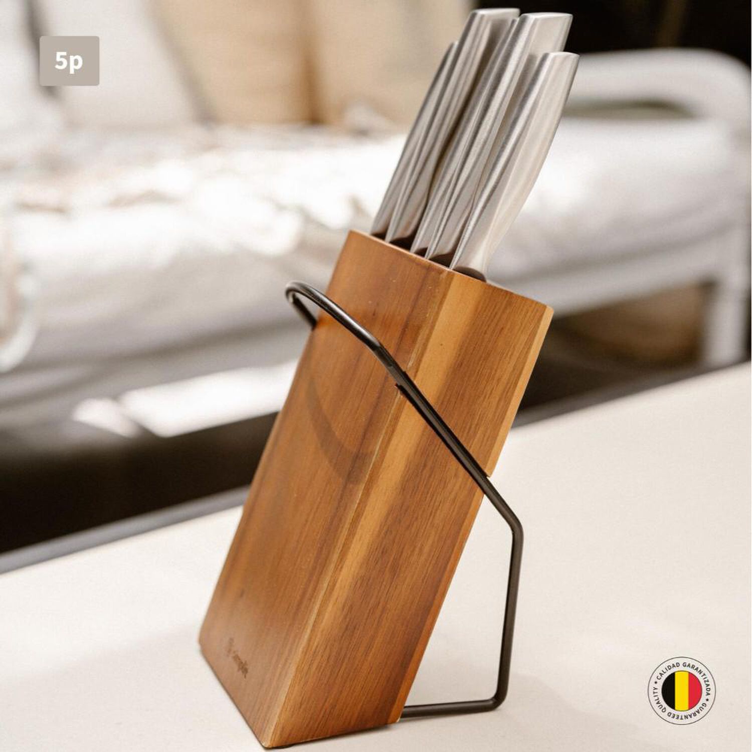 Set Cuchillos Stahl 5 Pcs Acero Inoxidable + Taco Simplit image number 2.0