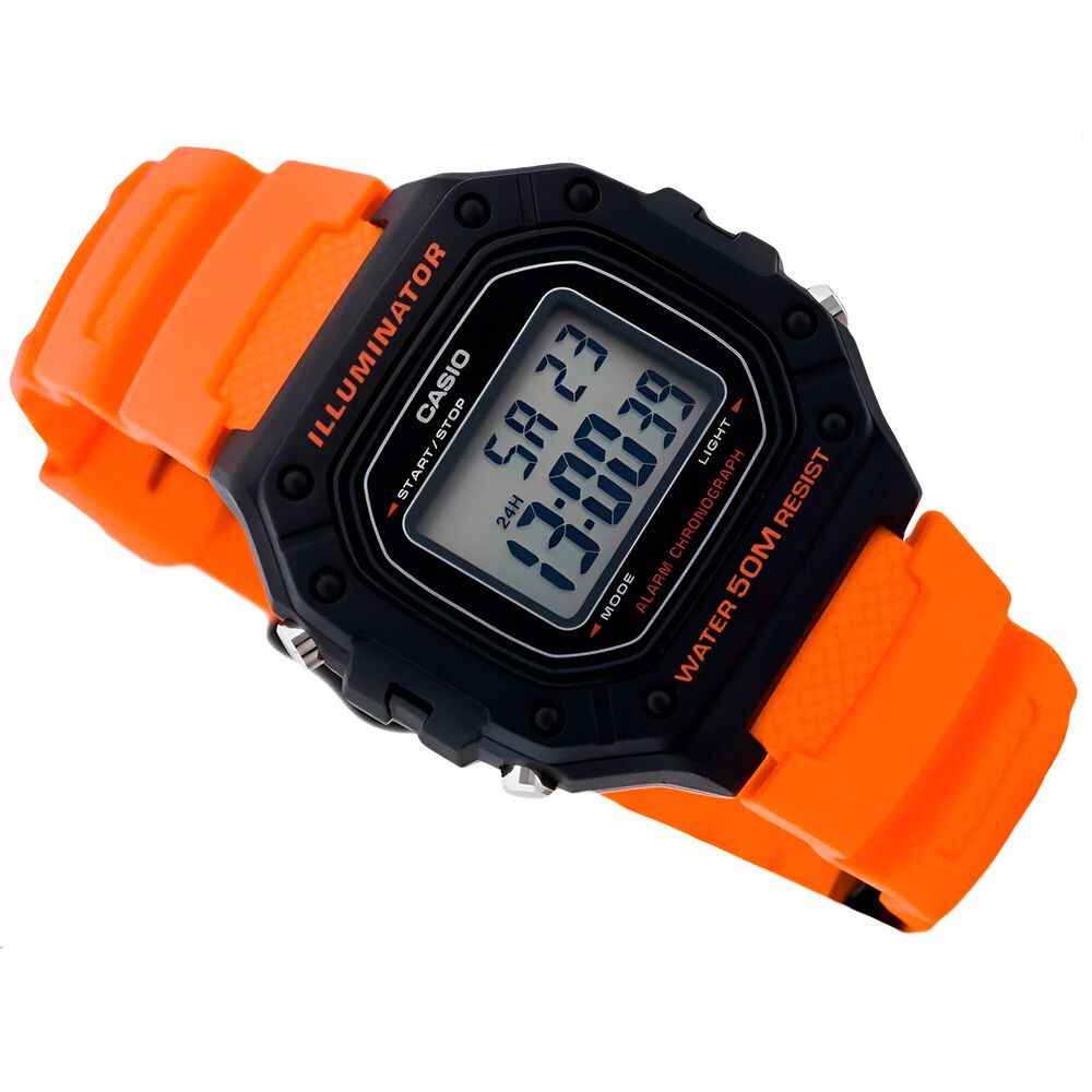 Reloj Casio Hombre W-218h-4b2vdf Orange Edition image number 5.0