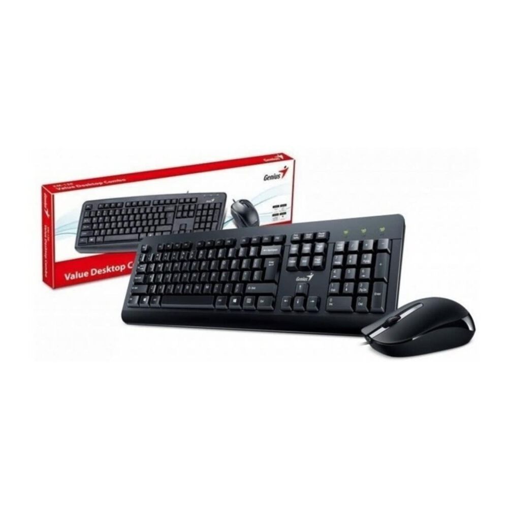 Kit Teclado Y Mouse Alambrico Usb Km-160 Negro image number 4.0