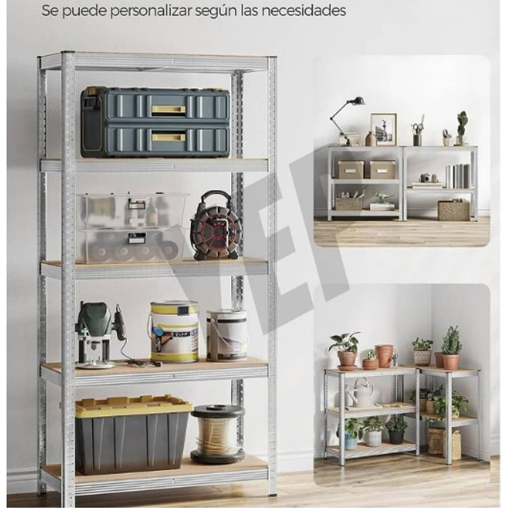 Estante Met&aacute;lico Armable 180x90x40 Armado Facil Sin Pernos image number 3.0