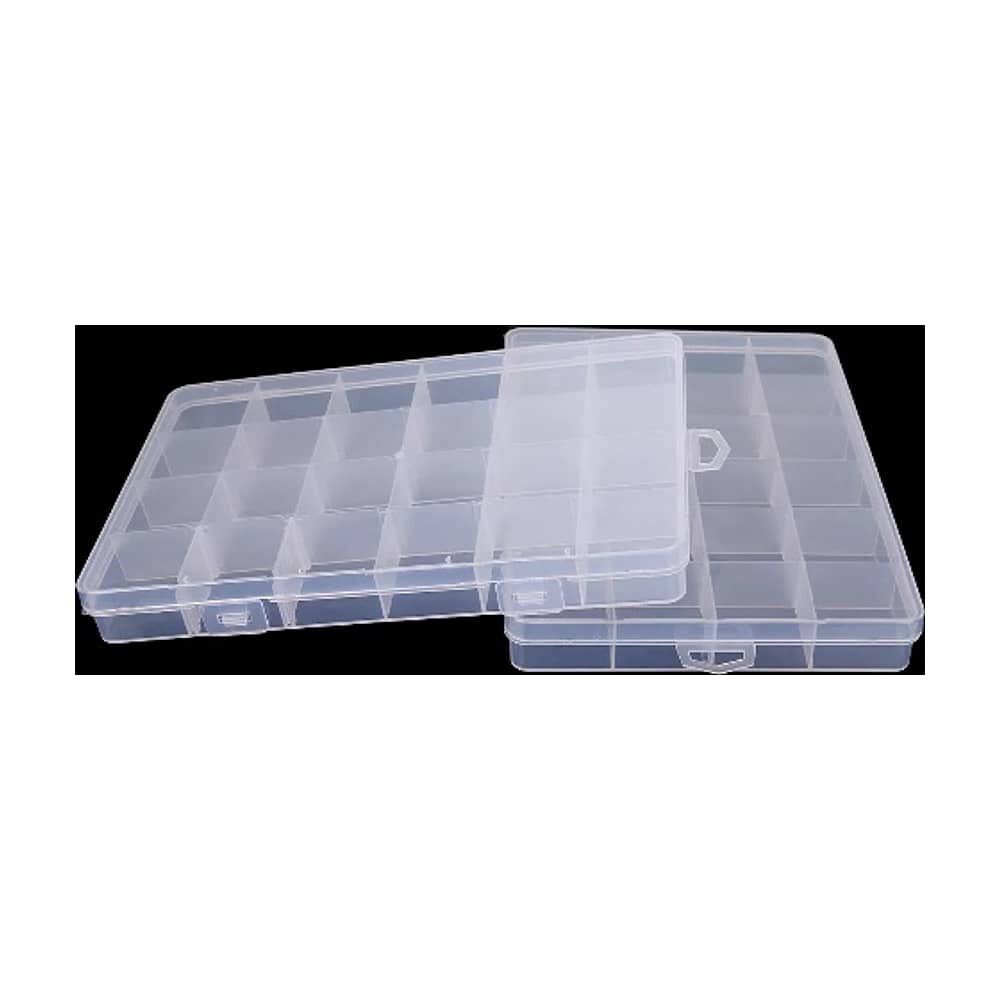 Caja Organizadora Ajustable 24 Espacios Para Joyas, Tornillos, Pastillas, Mostacillas image number 1.0