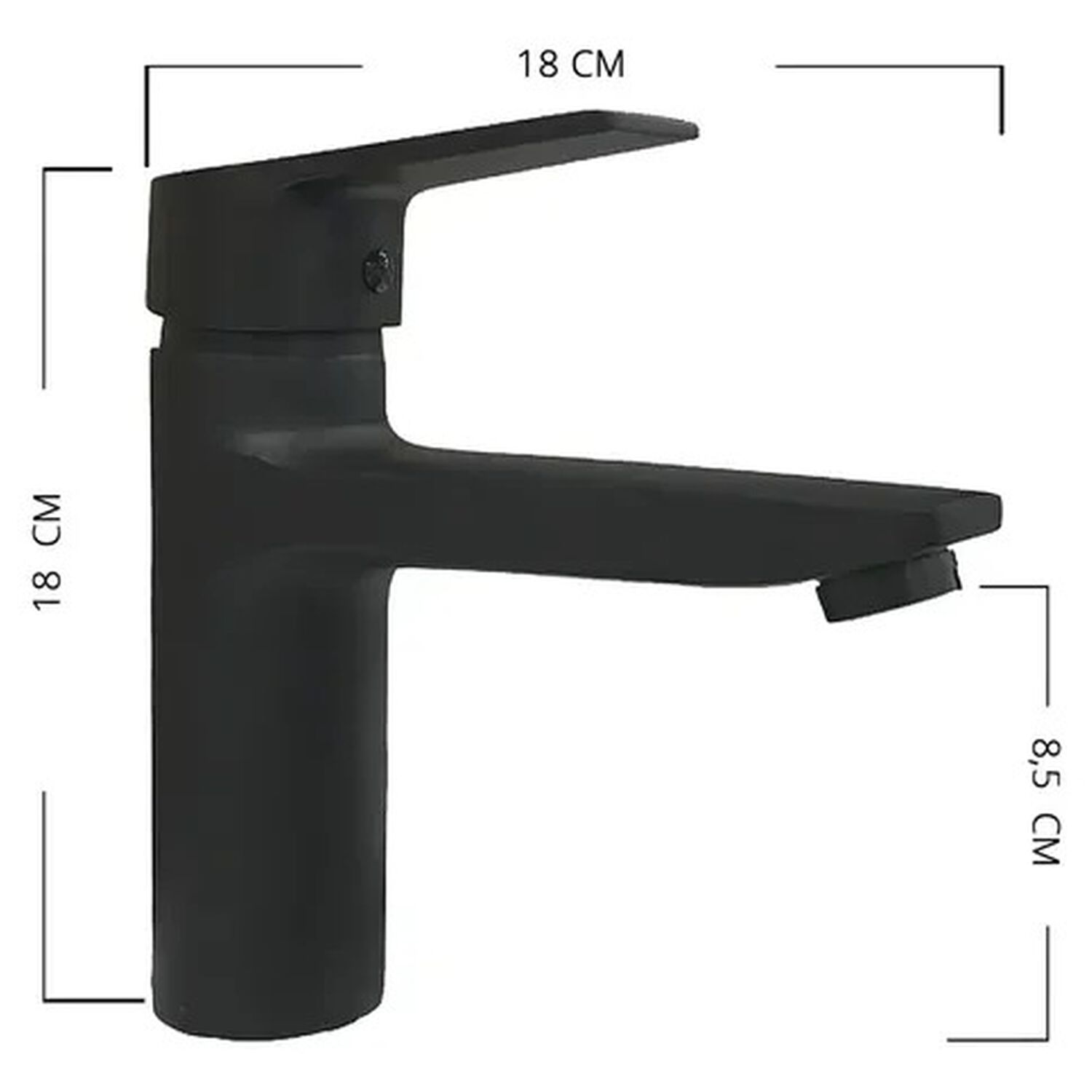 Monomando Lavatorio Notte Marca Taumm Negro Mate image number 3.0