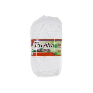 Algod&oacute;n Premium Para Tejer New Teresita 50 Gr Blanco