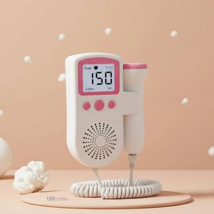Monitor Fetal Doppler Latidos Fetales Coraz&oacute;n Beb&eacute; Blanco Rosa