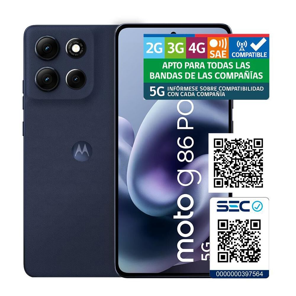 Smartphone Motorola Moto G86 Power / 5G / 256 GB / Azul / Liberado image number 9.0