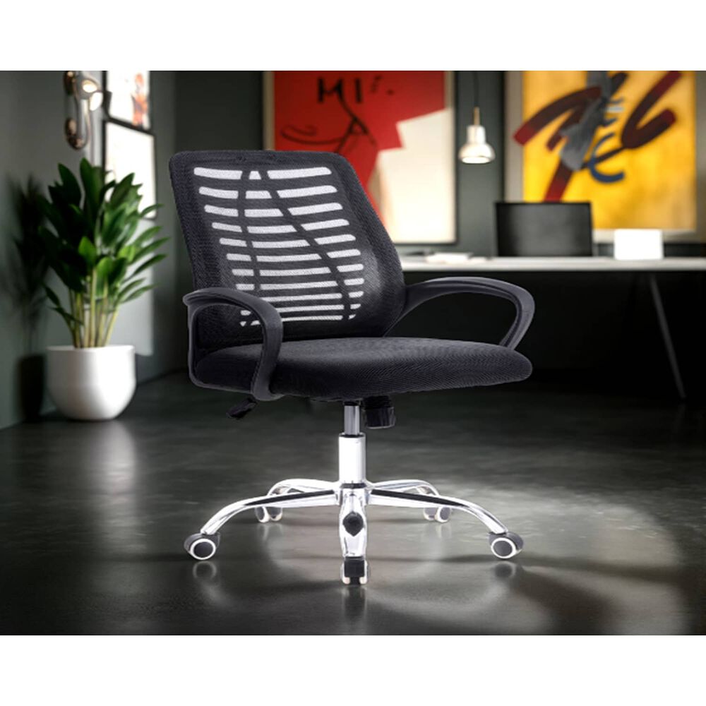 Silla De Oficina Ejecutiva Barcelona Ergonomica Color Negro Bm-806 Arthome image number 2.0