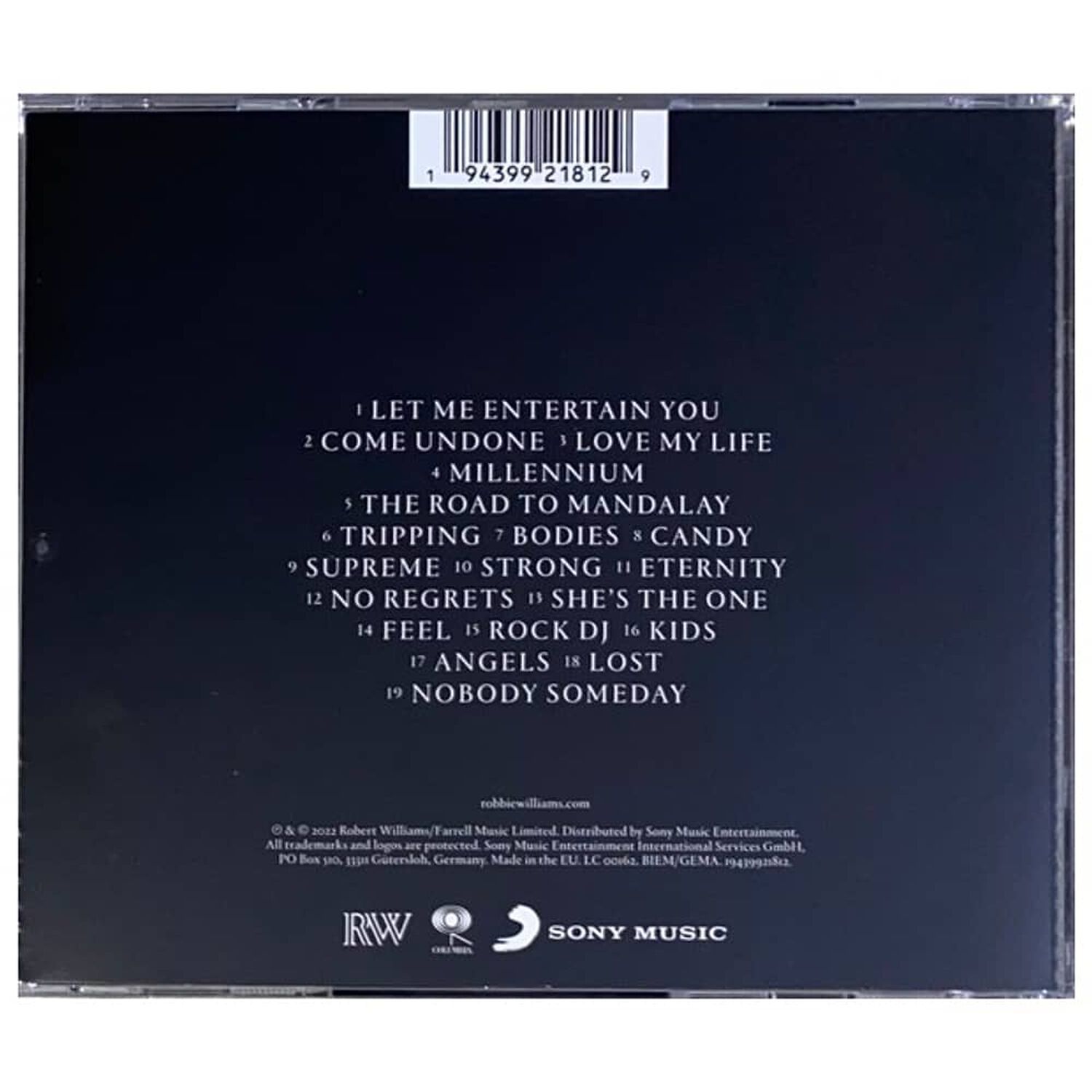 Robbie Williams - Xxv: Grestest Hits (2023) | Cd image number 1.0