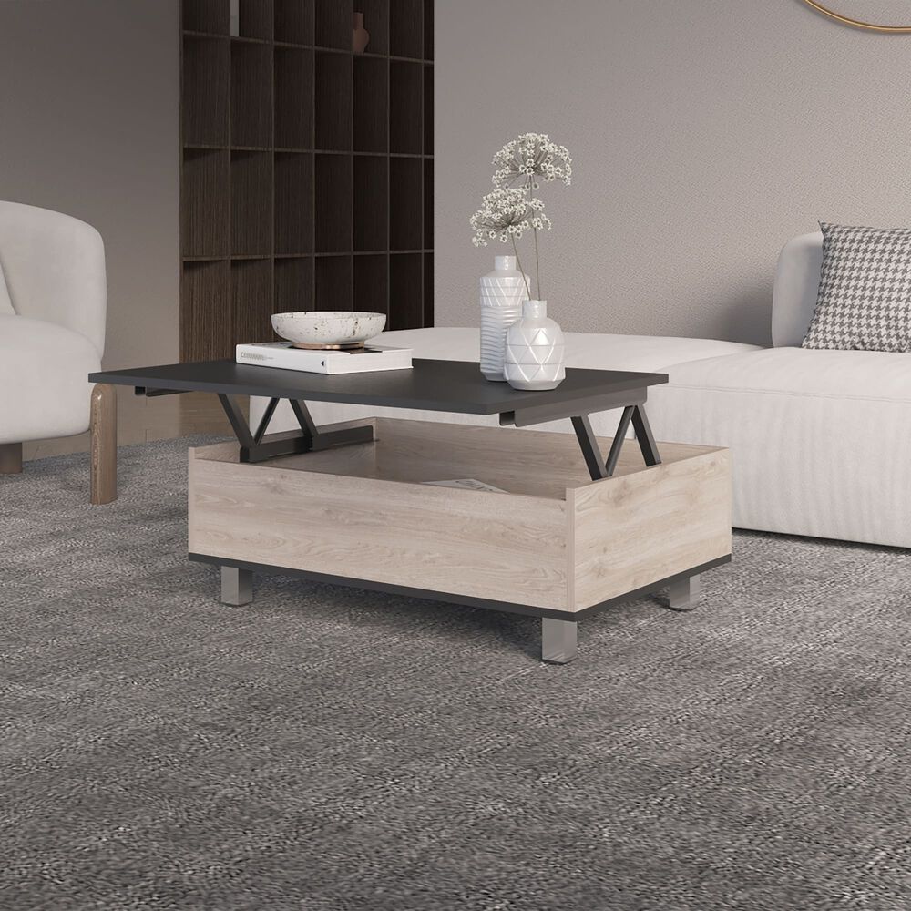 Mesa De Centro Extensible Fm-002g Gris Y Negro image number 6.0
