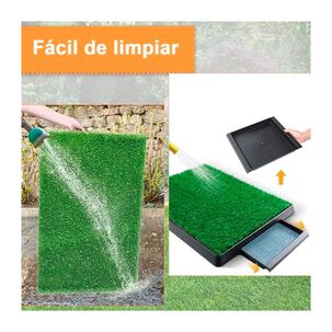 Ba&ntilde;o Ecol&oacute;gico Para Perro C&eacute;sped Sint&eacute;tico Con Bandeja 60x50 Talla M