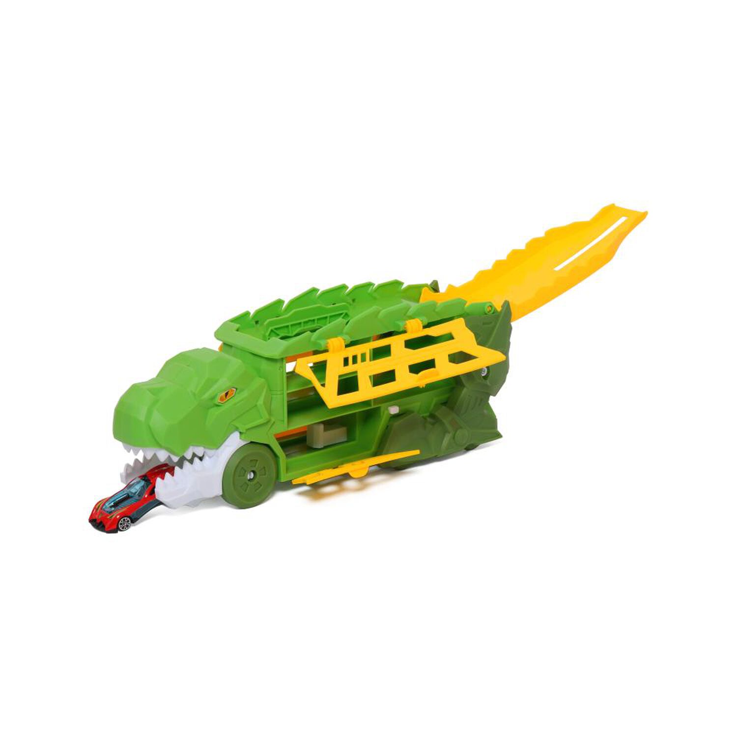 Transportador De Dinosaurio Con 1 Auto De Metal Happyline image number 3.0