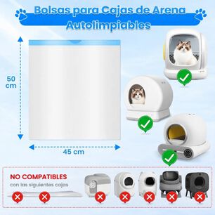 Bolsas Arena Gatos Extra Gruesas Para Cajas Autolimpantes